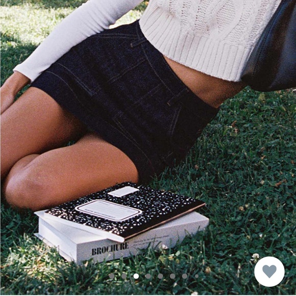 Dark wash denim mini skirt - Picture 2 of 2